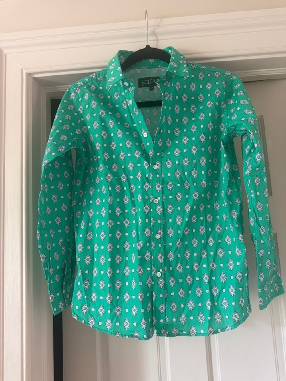Souleiado girls 100% cotton brand new blouse size 12 youth brand new shirt